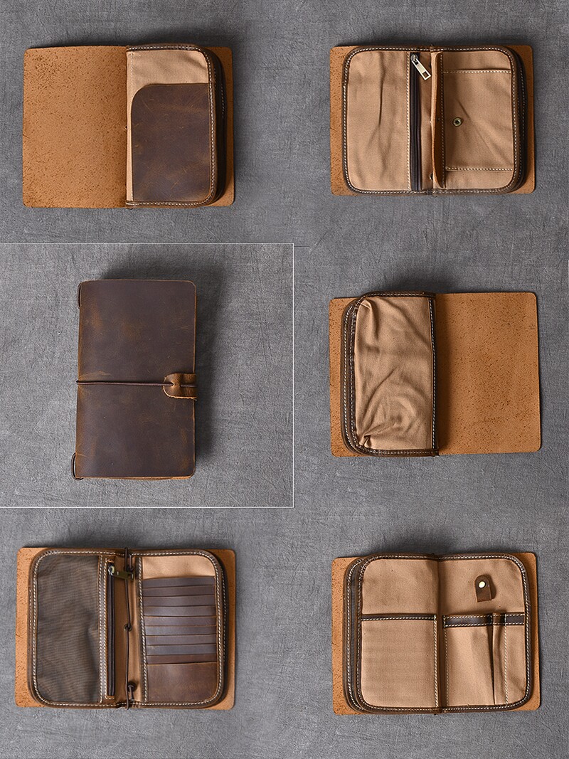 多功能瘋馬皮男士手拿包2413號