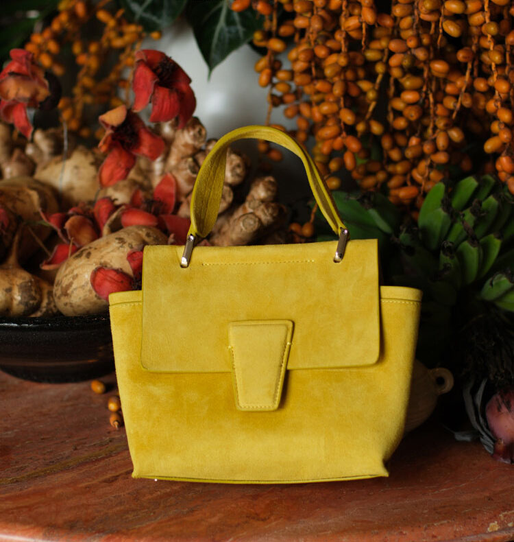 羊猄皮真皮翻蓋手提托特包C0311號