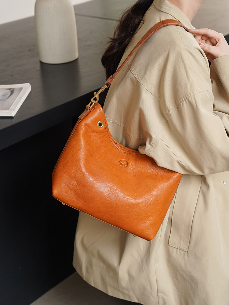 DEEPKEE 頂級植鞣牛皮 黃銅五金 時尚托特包 3706 號