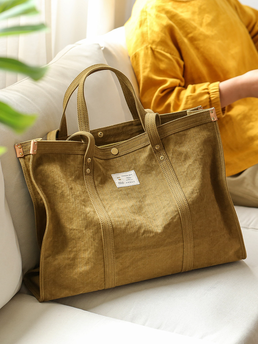 DEEPKEE 原創小眾 高級感 帆布托特包 大容量 8073 號