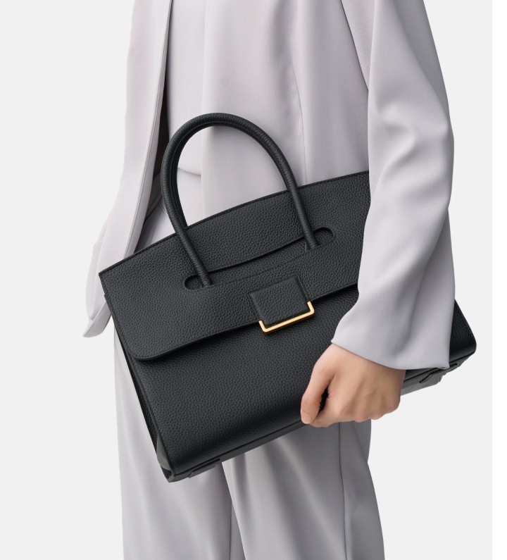 笑顏高級感通勤頭層牛皮小眾托特包S2354號