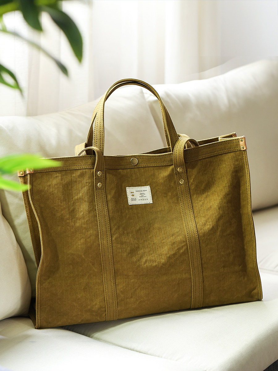 DEEPKEE 原創小眾 高級感 帆布托特包 大容量 8073 號