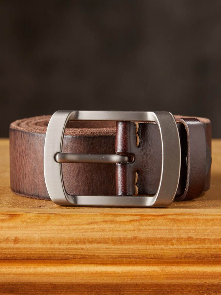 DEEPKEE 手作り頭層牛皮腰帶 7726 號