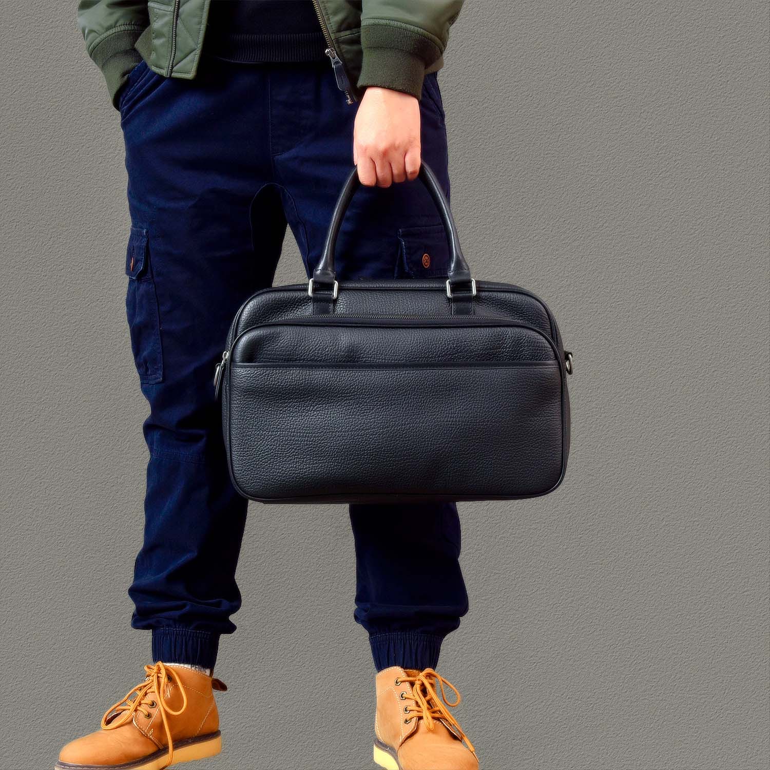 高質感真皮男士手提包2415號