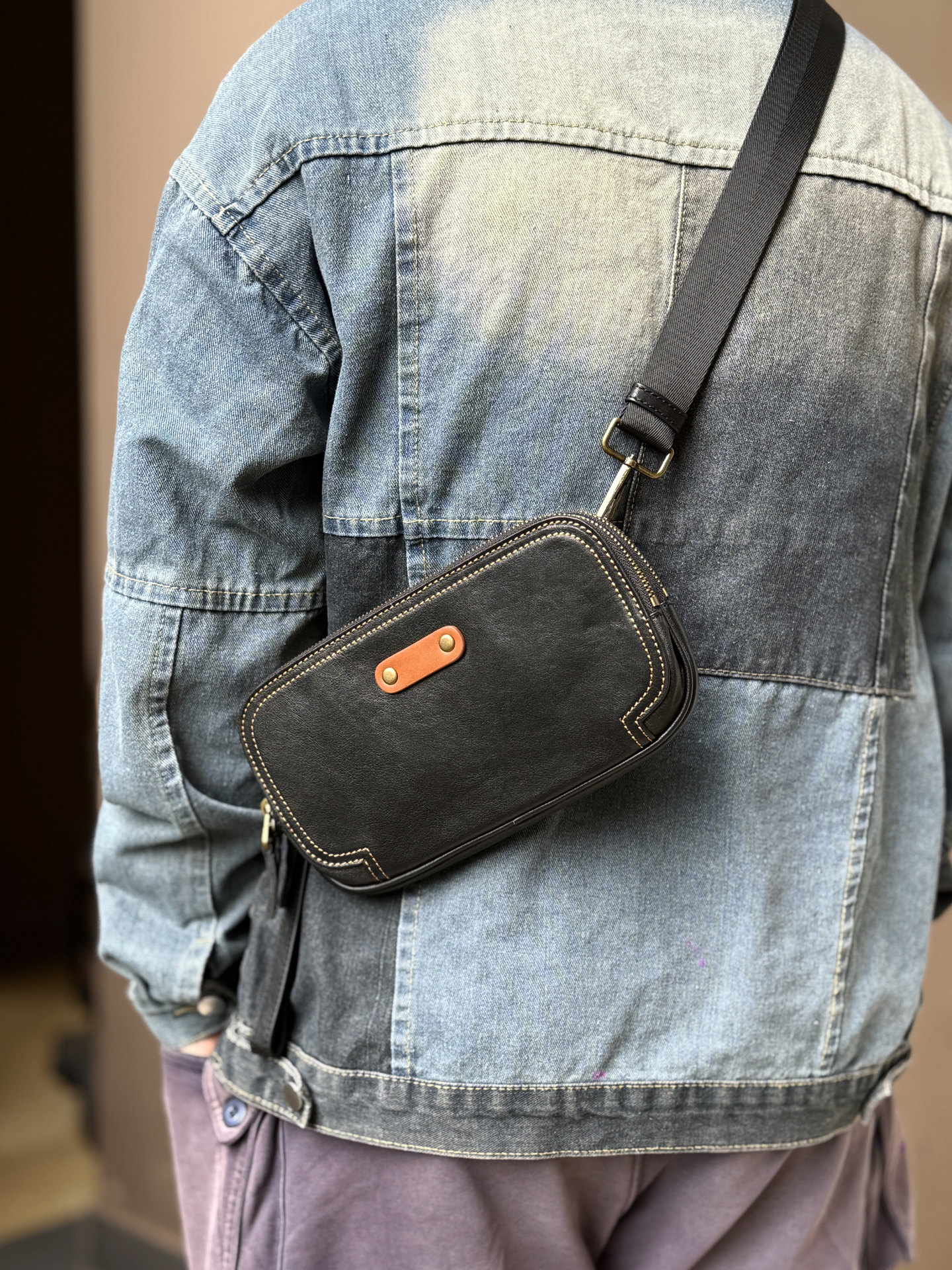 DEEPKEE真皮手拿包多功能小挎包7914號