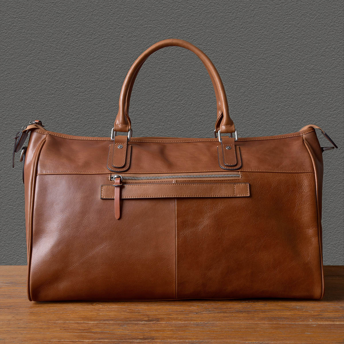 油蠟牛皮輕便真皮手拎旅行包2416號