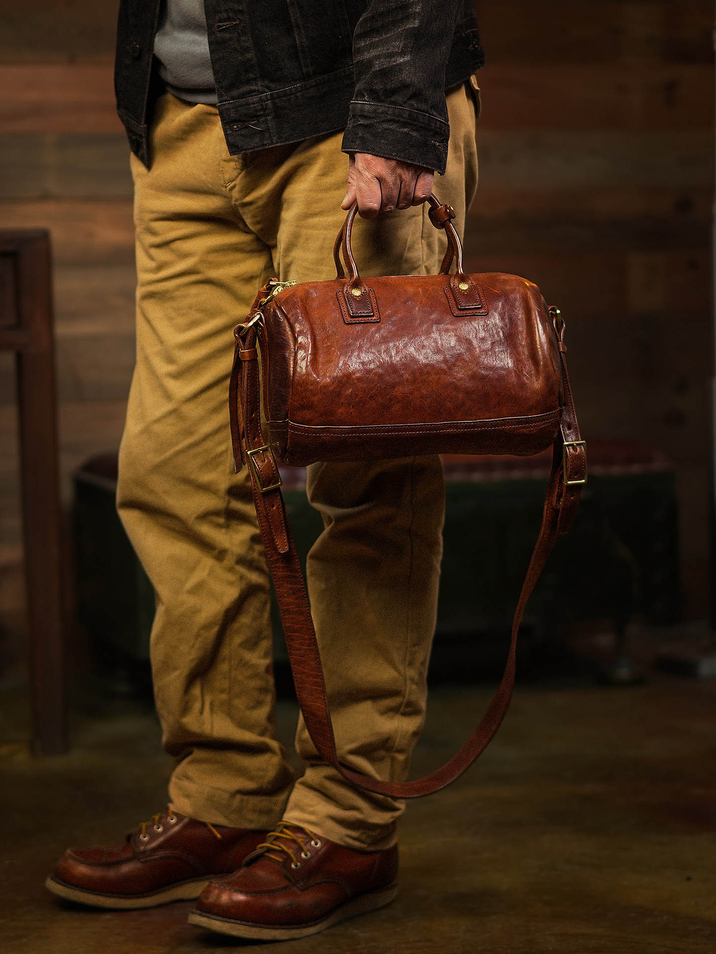 復古風男士大容量手提斜背包LB214號