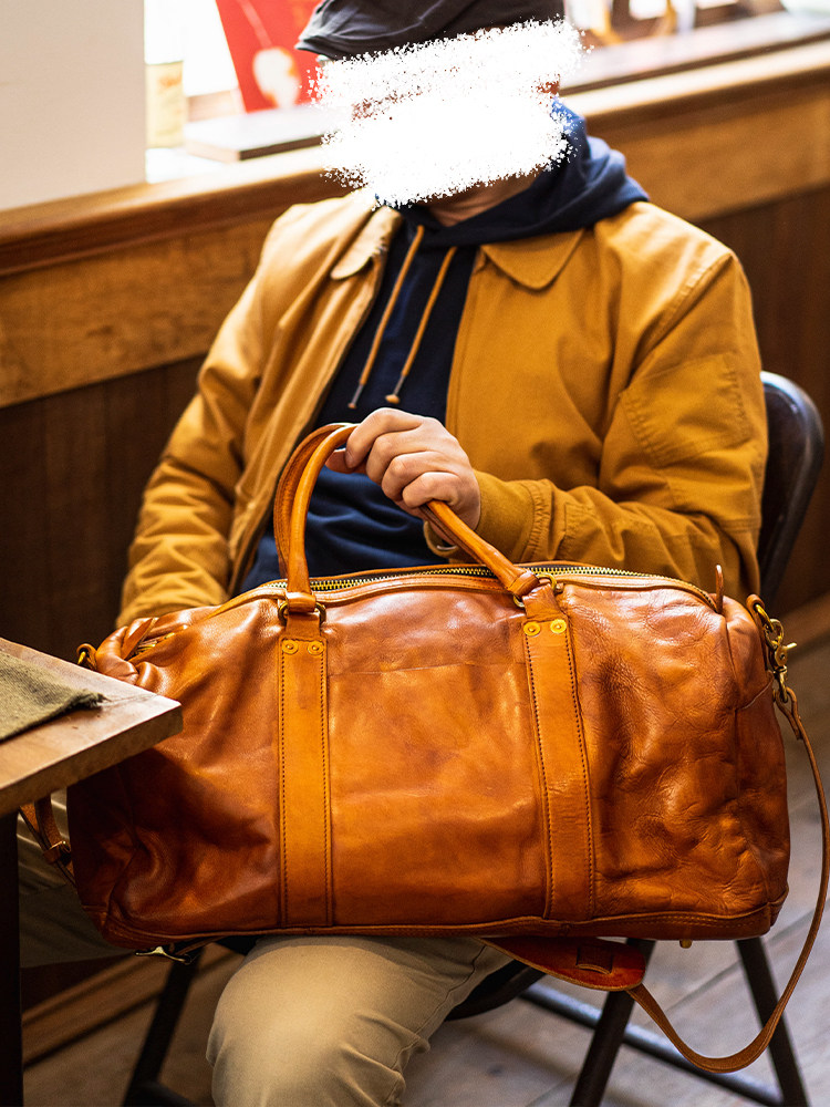 大容量真皮復古潮旅行袋LB6759號