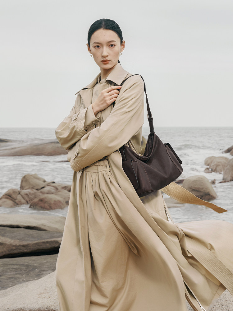 DEEPKEE 植鞣羊皮大容量の通勤女包 AS258 號