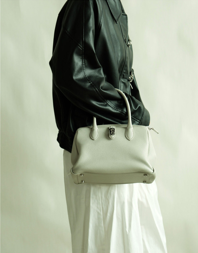 DEEPKEE 質感粒面本革手提包 F326 號