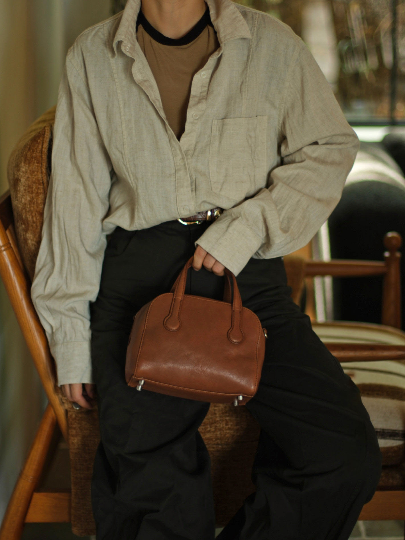 DEEPKEE 眞皮メラルド手提包 W3808 號