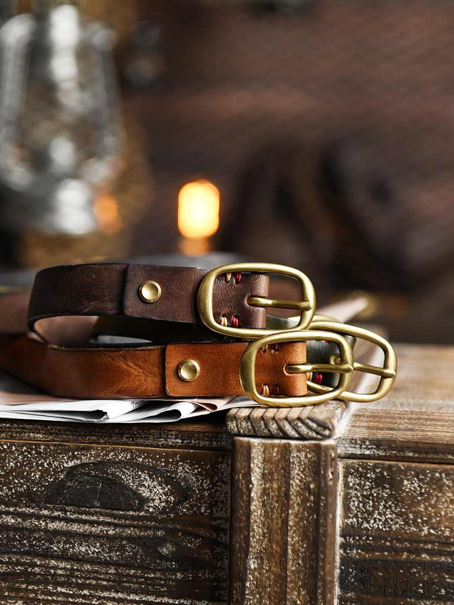 DEEPKEE 手作り純牛皮腰帶復古款 D5345 號