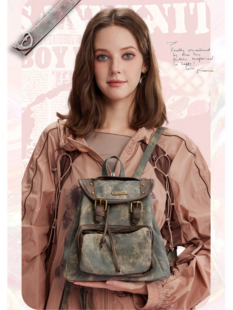 DEEPKEE戶外背包高級感千禧機車書包1107號