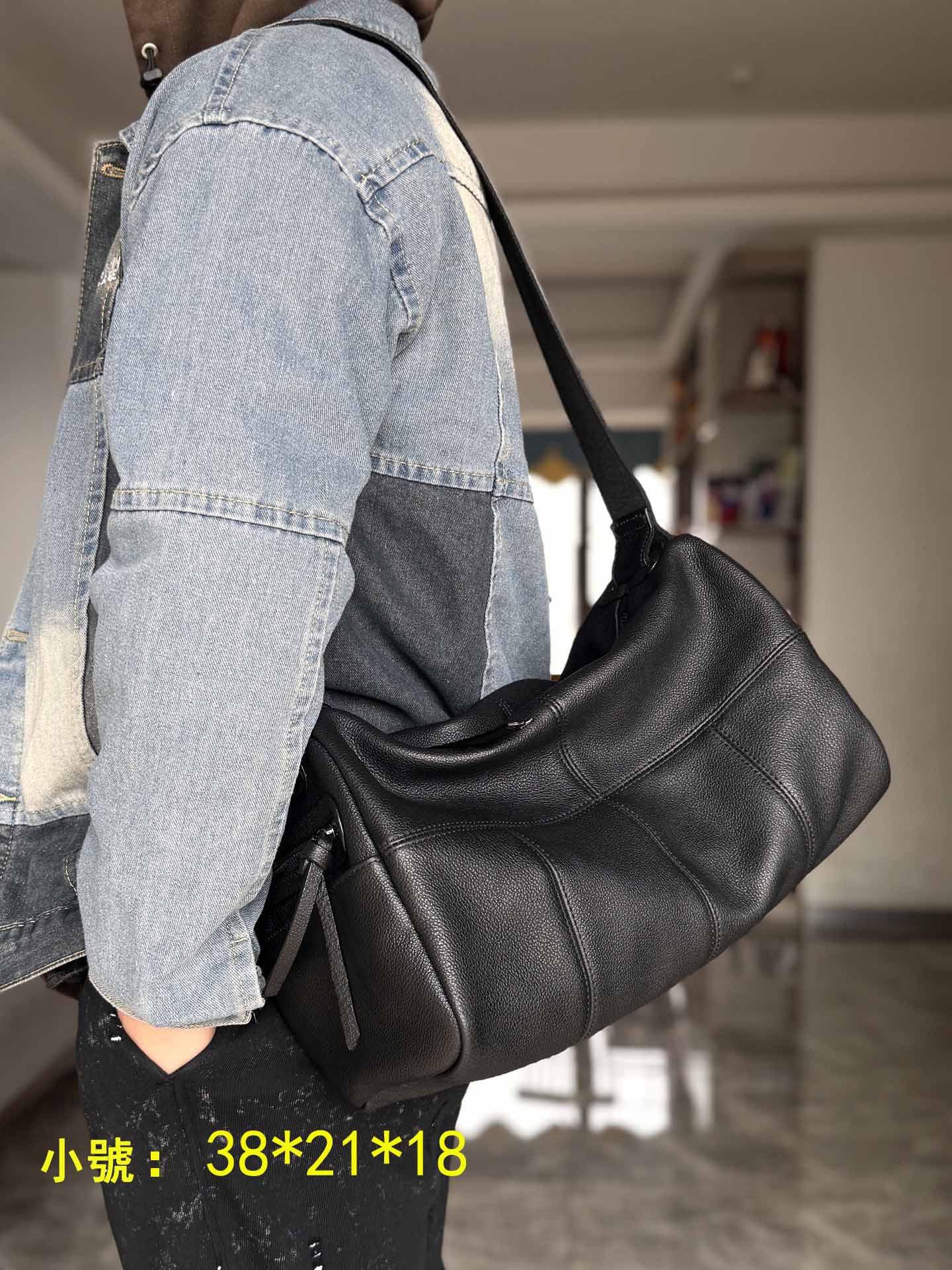 DEEPKEE韓版頭層牛皮短途旅行包2088號