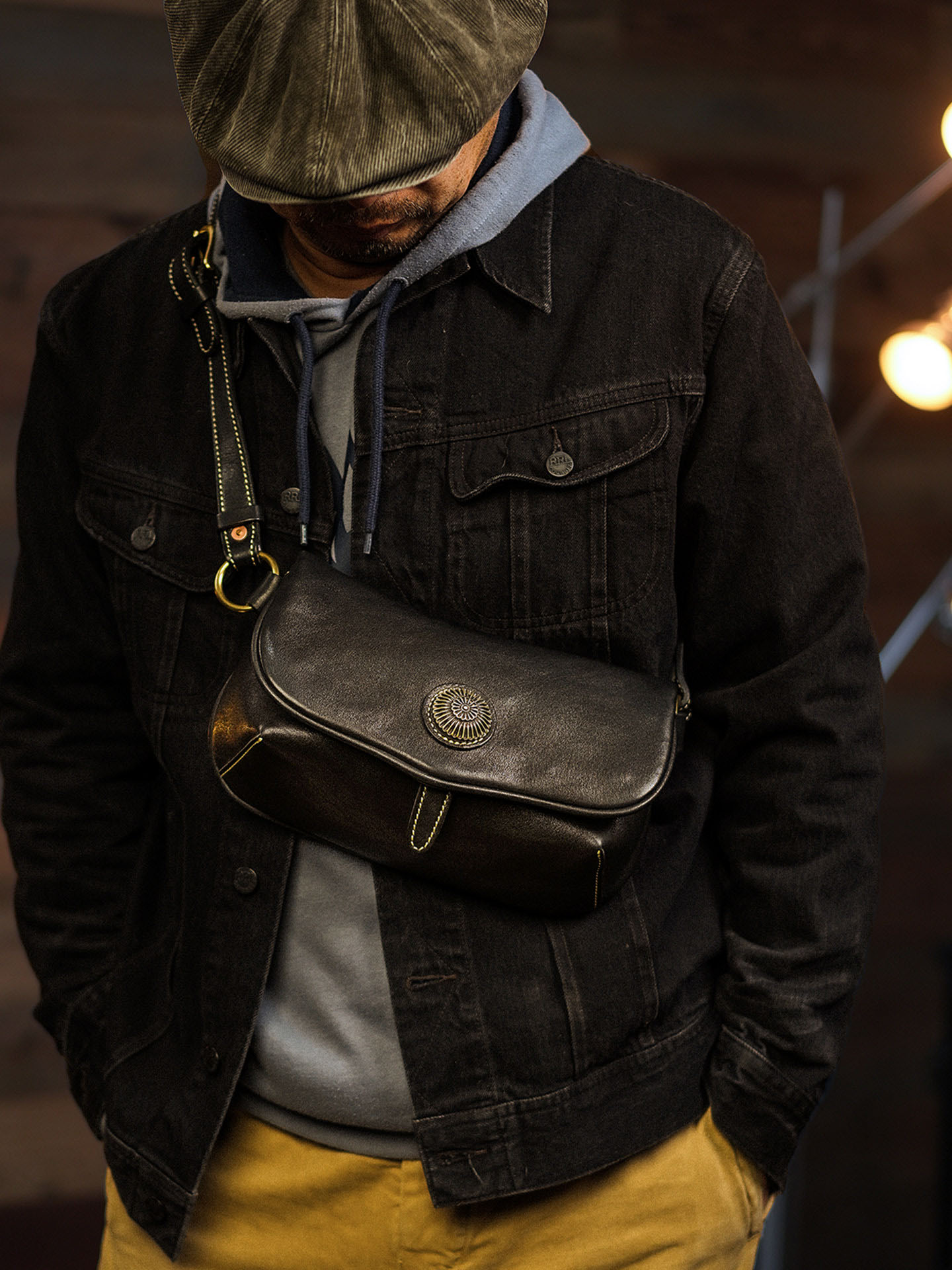 日韓休閒風真皮氣質斜背包LB8338號