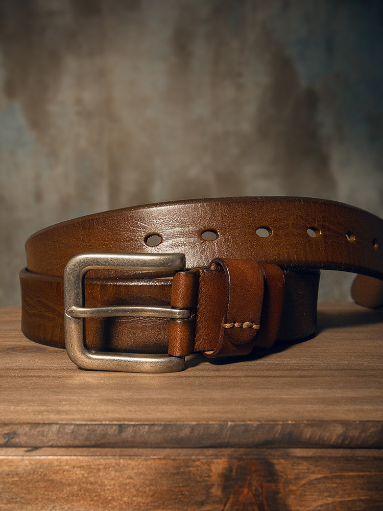 DEEPKEE 手作り純牛皮針扣腰帶 6097 號