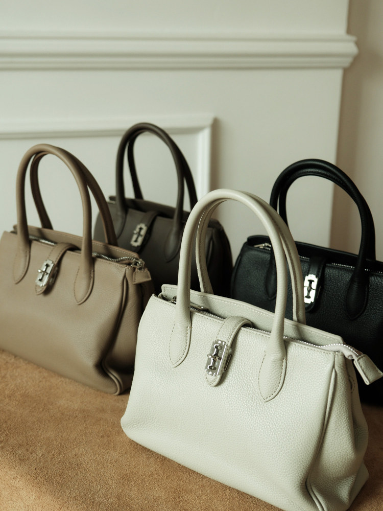 DEEPKEE 質感粒面本革手提包 F326 號