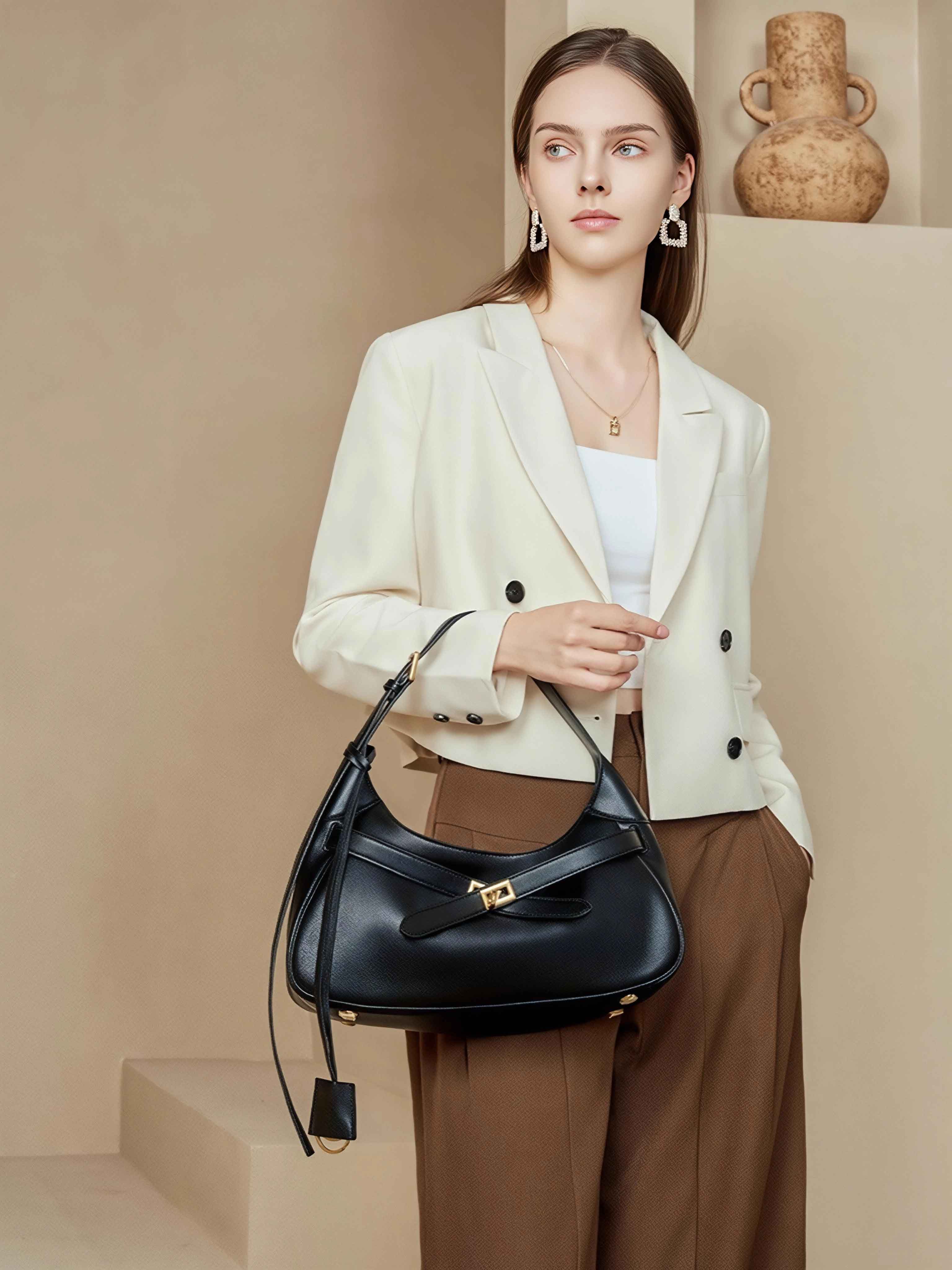 DEEPKEE rode 鎖扣托特包 80609 號