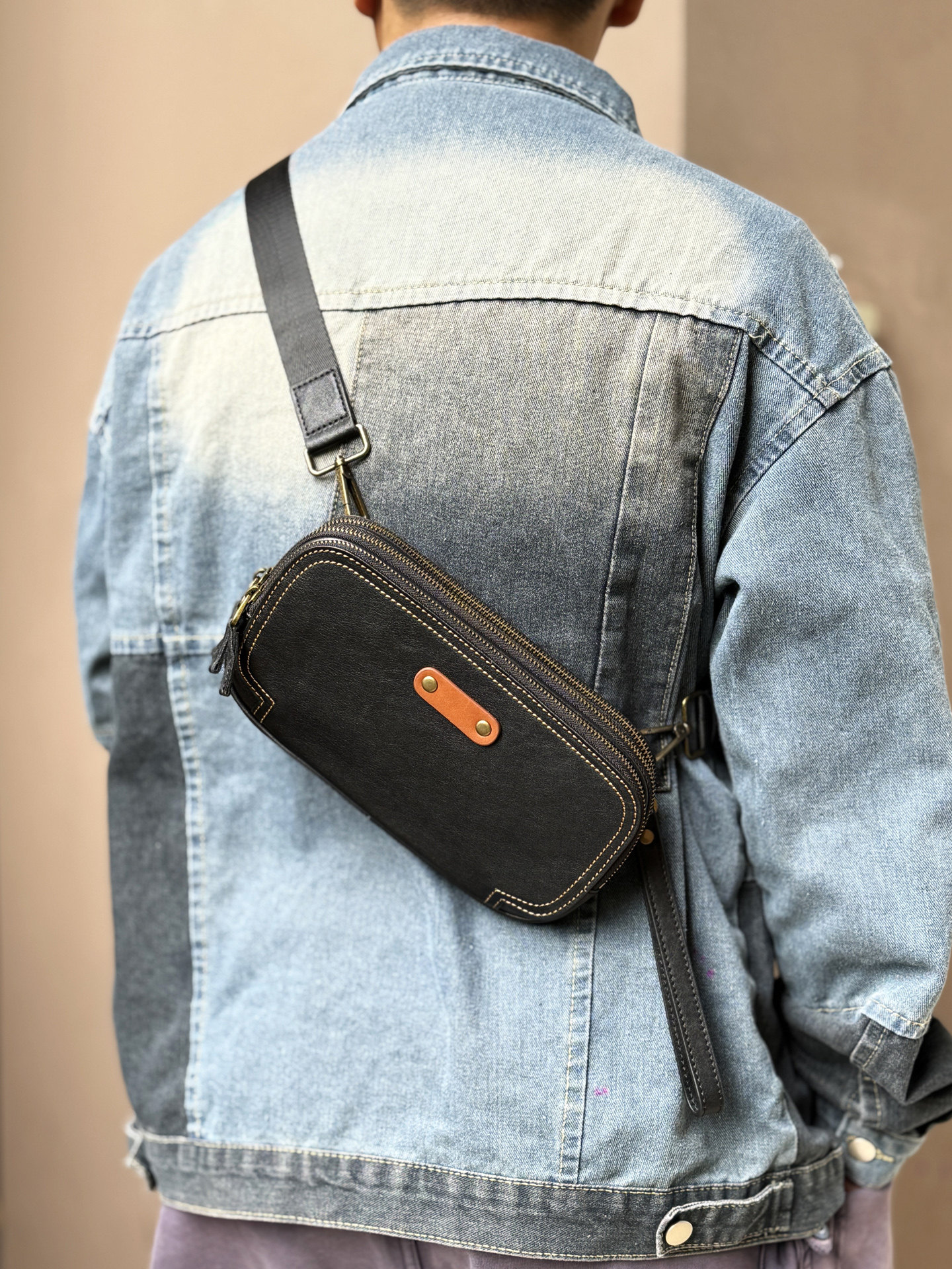 DEEPKEE真皮手拿包多功能小挎包7914號