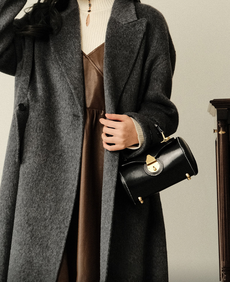 DEEPKEE復古手工牛皮圓筒包KB-2696號