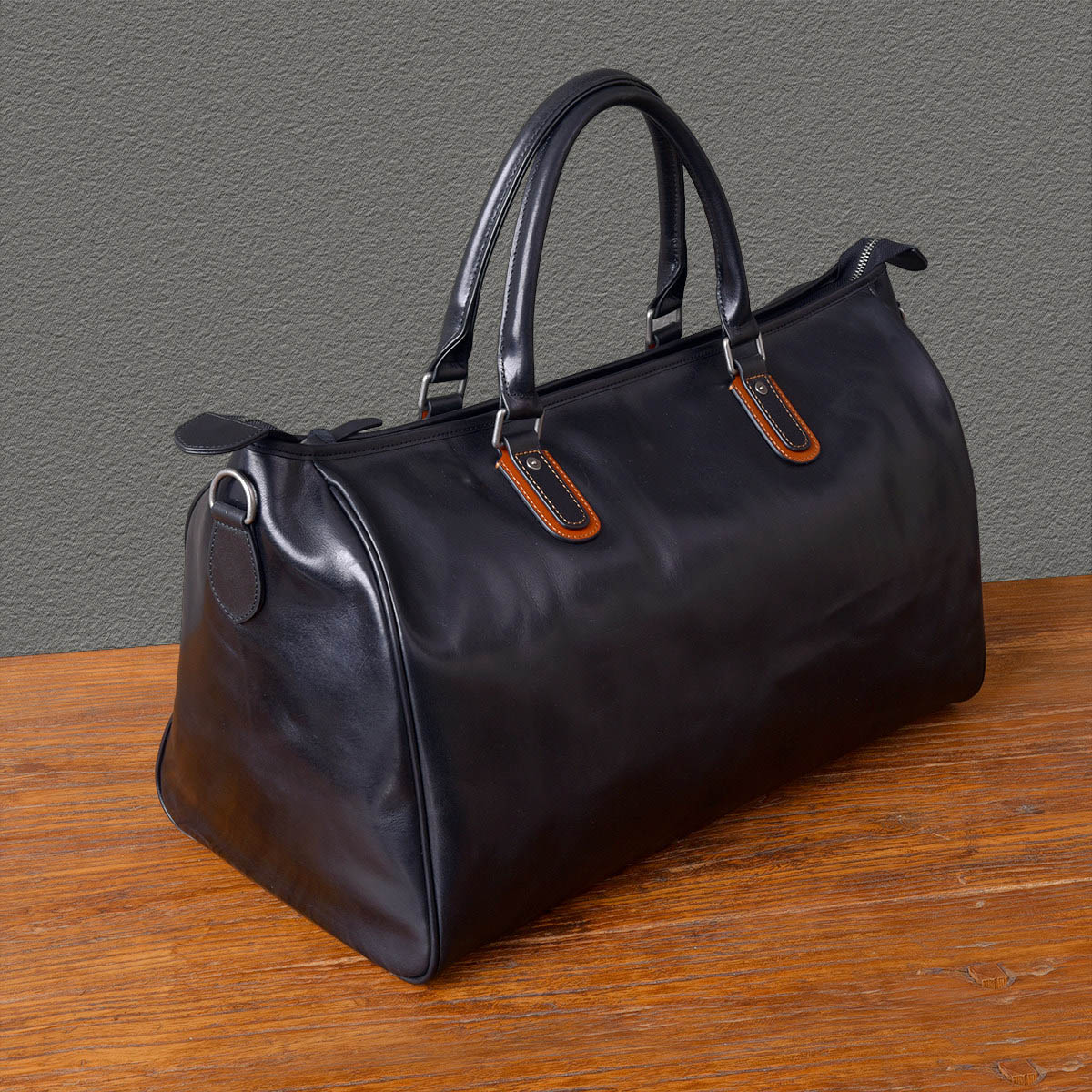 油蠟牛皮輕便真皮手拎旅行包2416號