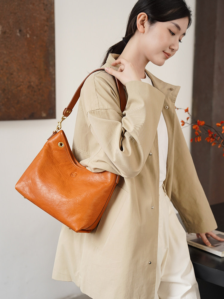 DEEPKEE 頂級植鞣牛皮 黃銅五金 時尚托特包 3706 號