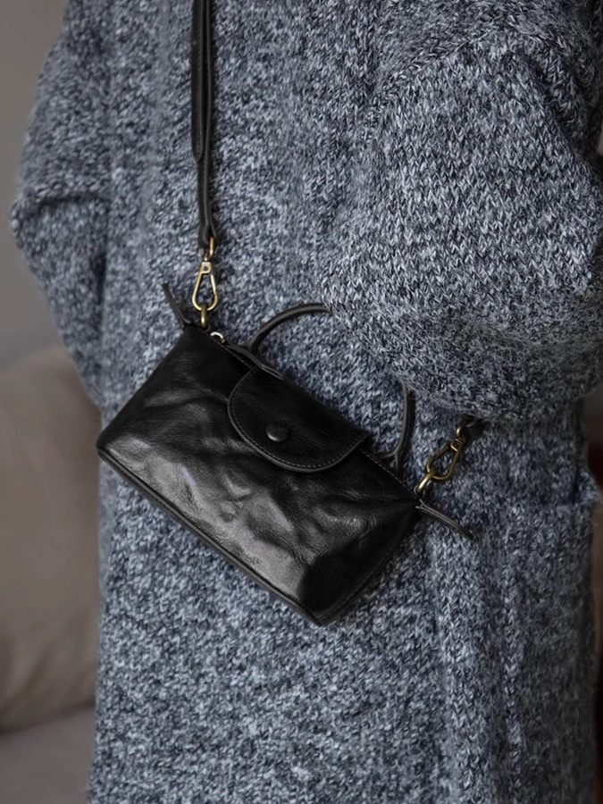 DEEPKEE 復古手提お單肩斜挎迷你餃子包 3006 號