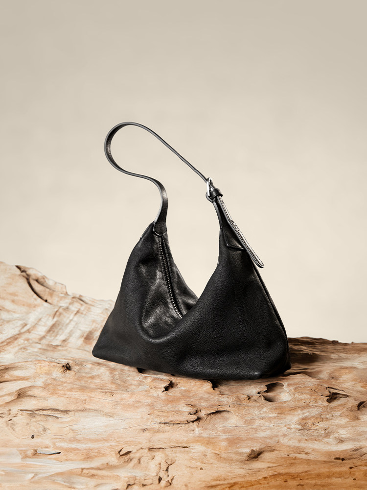 DEEPKEE 植鞣牛皮腋下 hobo 餃子包 08628 號