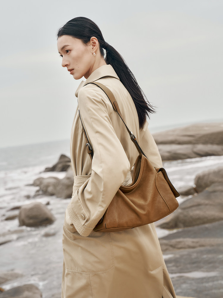 DEEPKEE 植鞣羊皮大容量の通勤女包 AS258 號