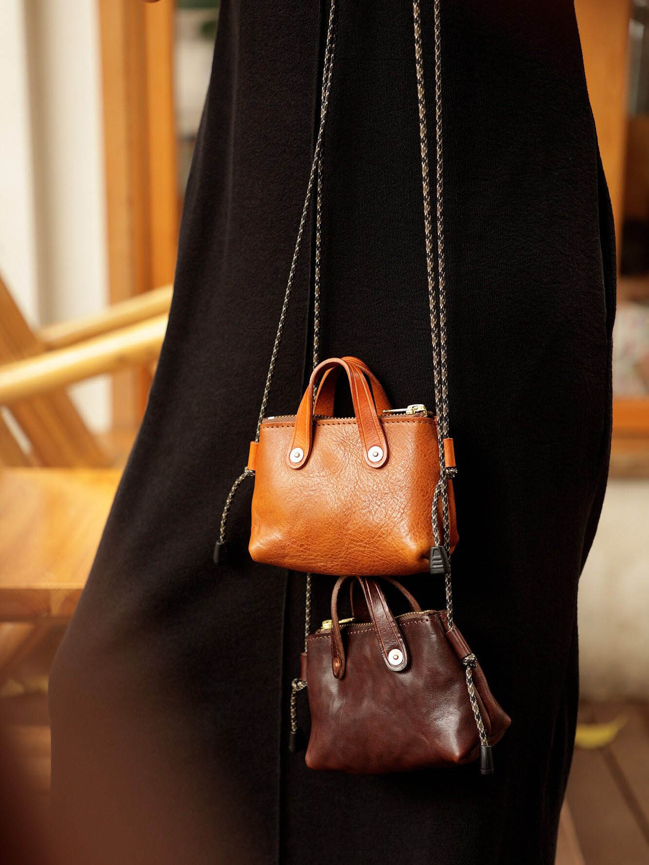 DEEPKEE 便攜隨身ミニポ真皮包 1416 號