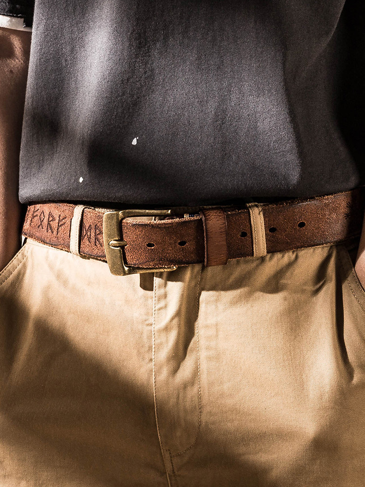 DEEPKEE 手作り復古風銅扣腰帶 107 號