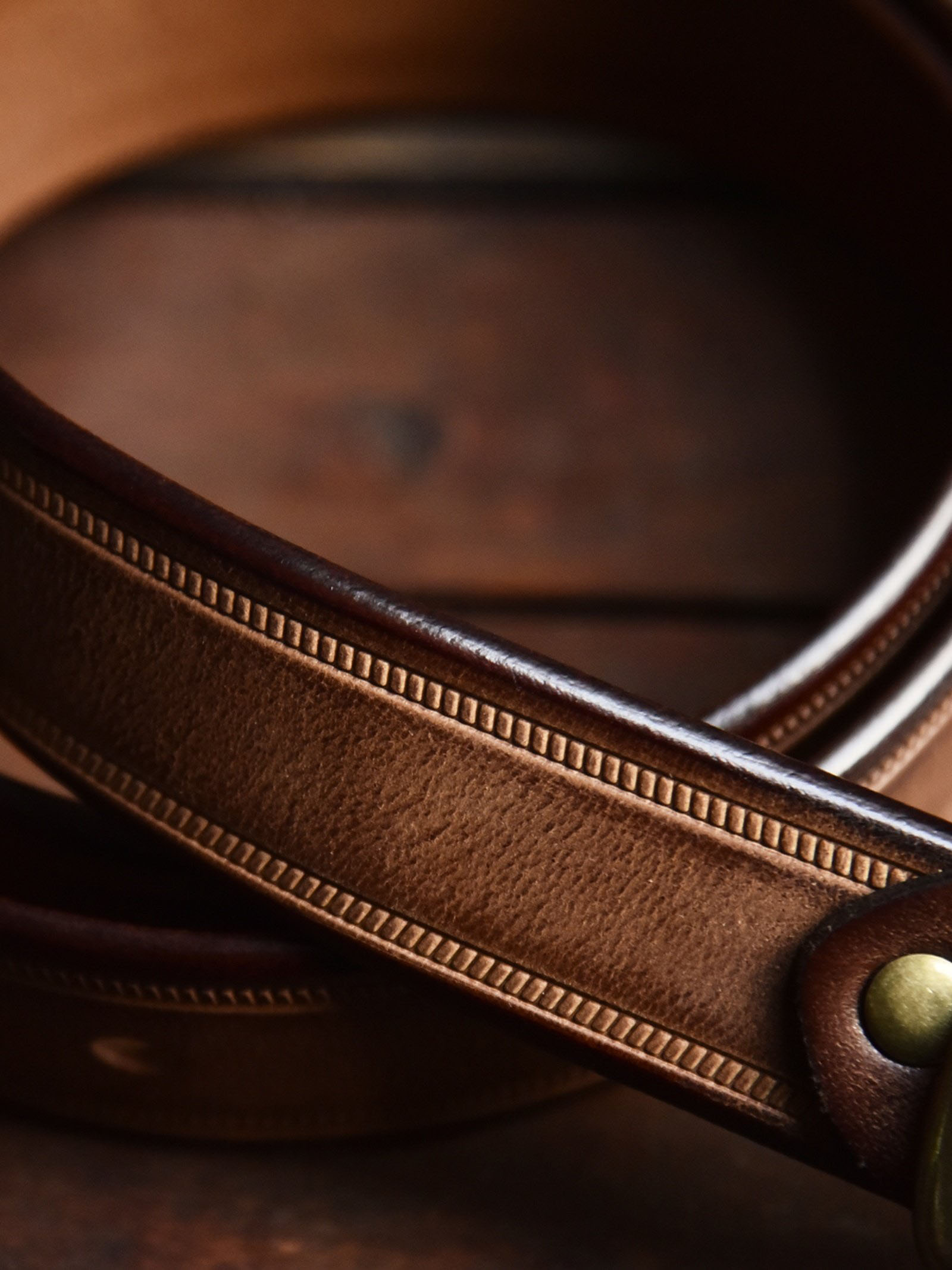 DEEPKEE 手作り純銅針扣頭層牛皮腰帶 0829 號