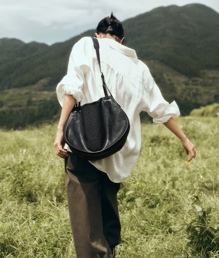 DEEPKEE 植鞣羊皮信使馬鞍包 斜挎單肩包 883 號