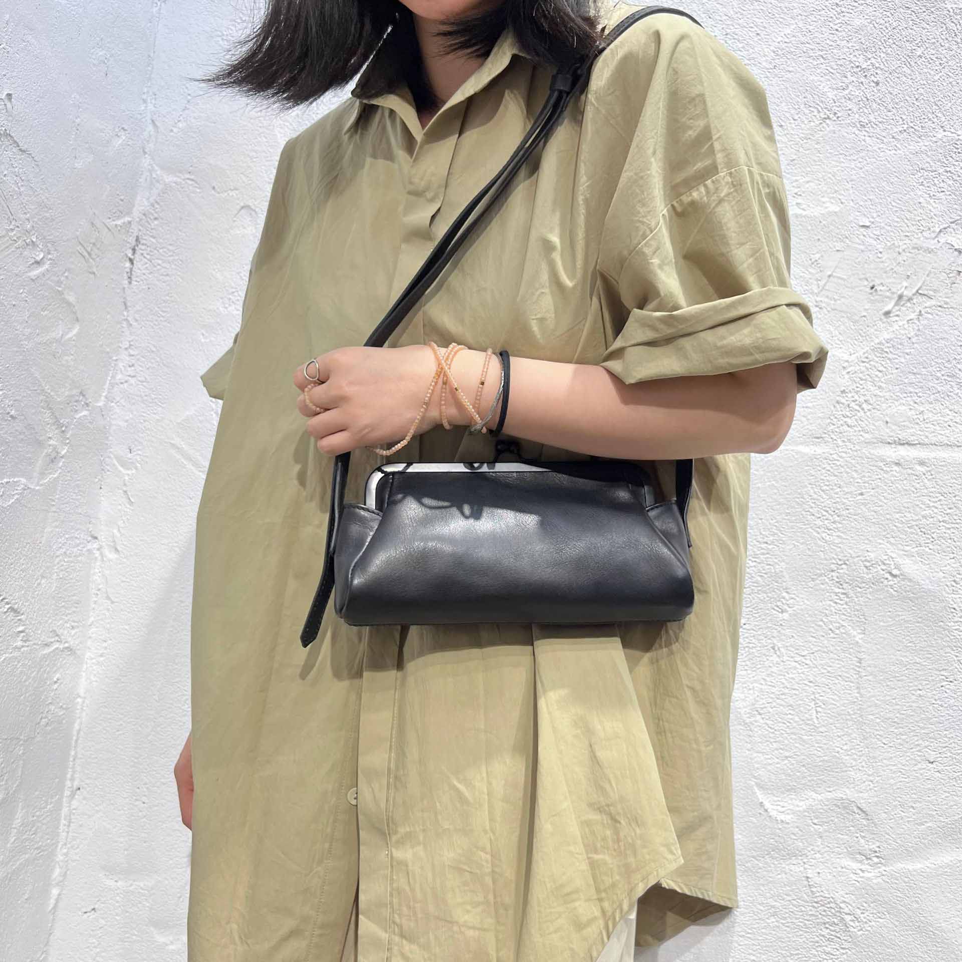 DEEPKEE 頭層牛皮手工金口包1380號