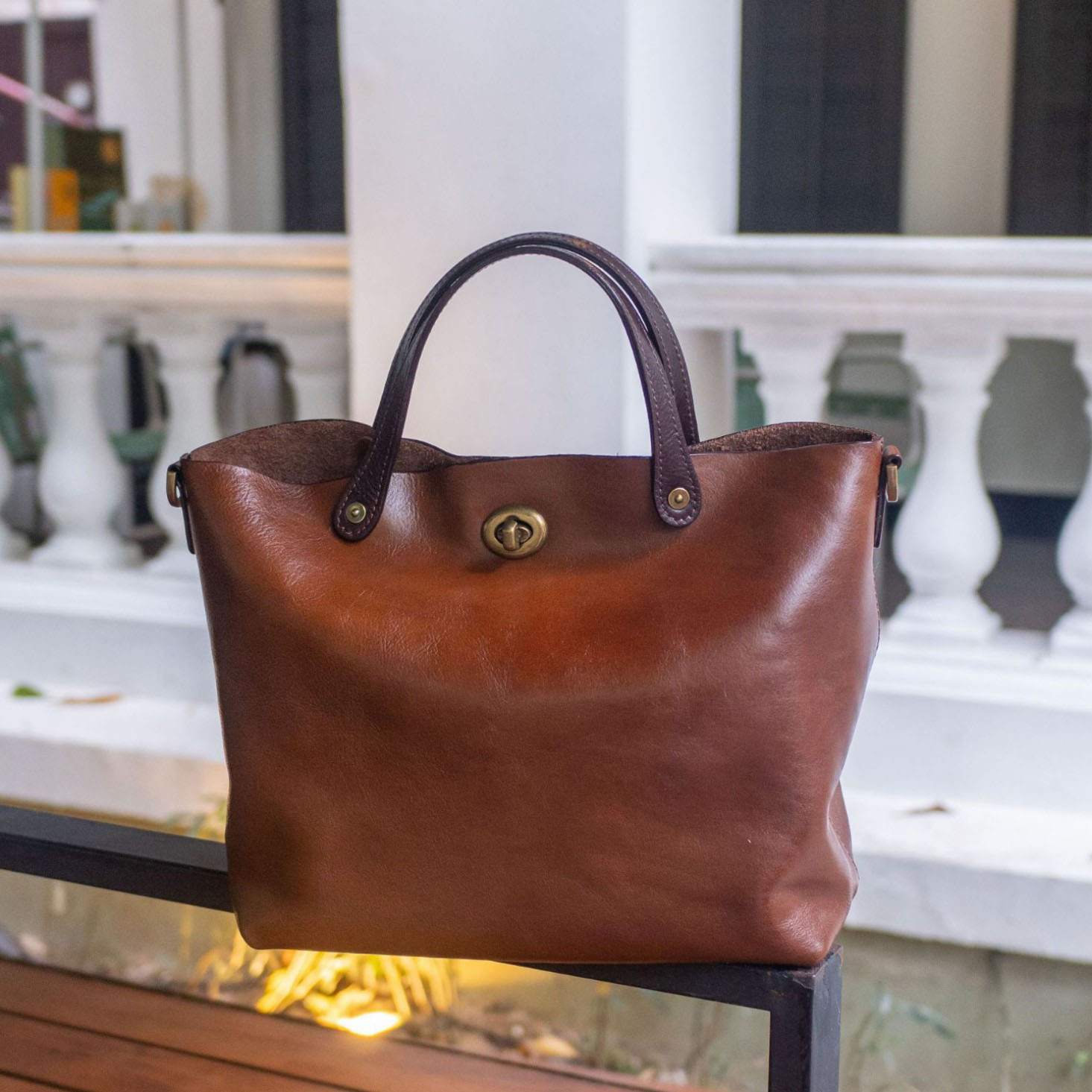 DEEPKEE 新款頭層牛皮復古時尚真皮女包 78818號