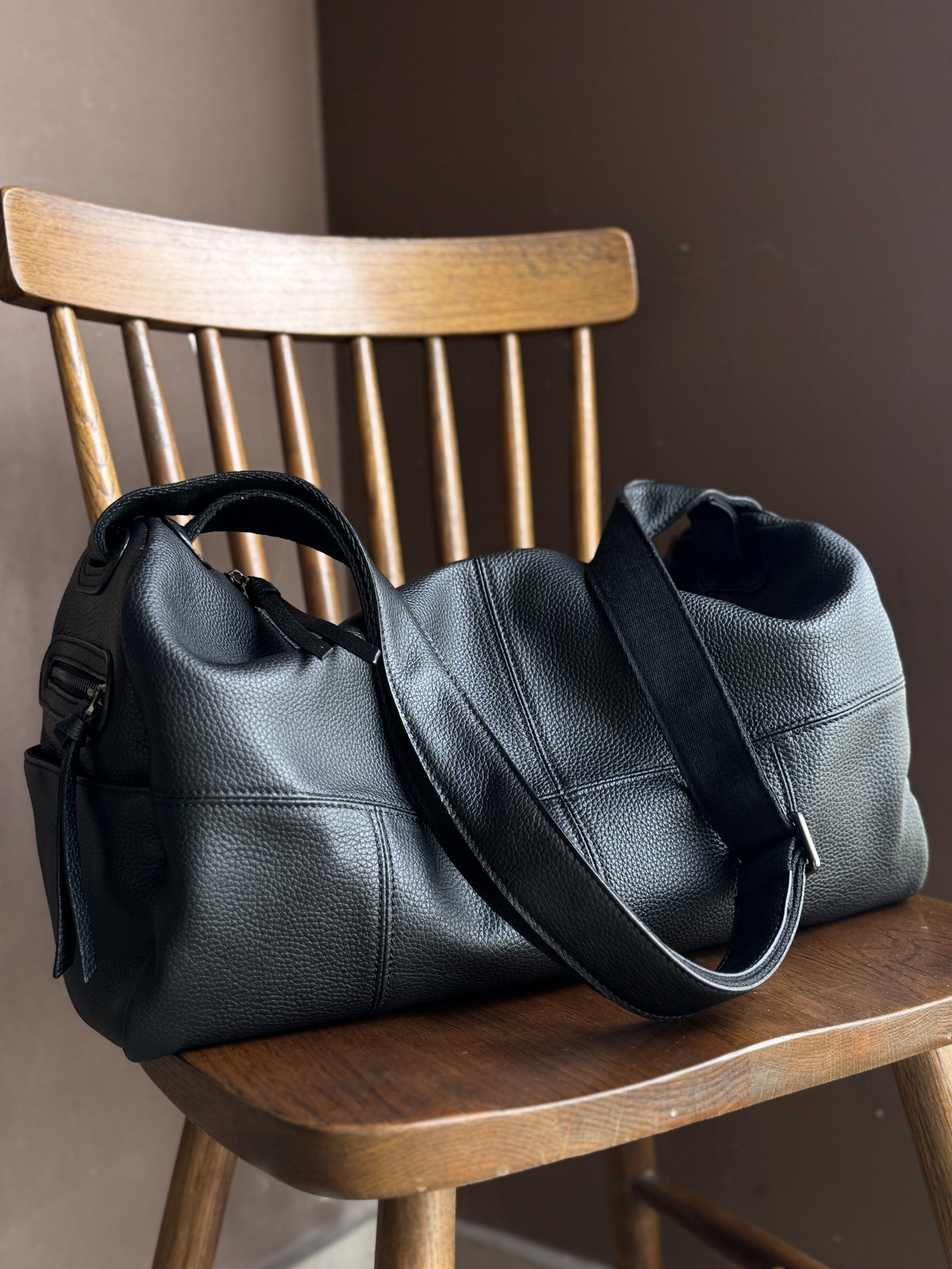 DEEPKEE韓版頭層牛皮短途旅行包2088號