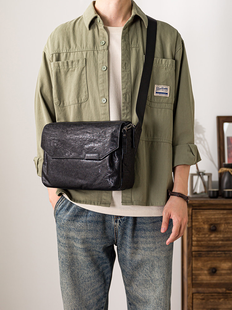 DEEPKEE男士真皮通勤包A017號