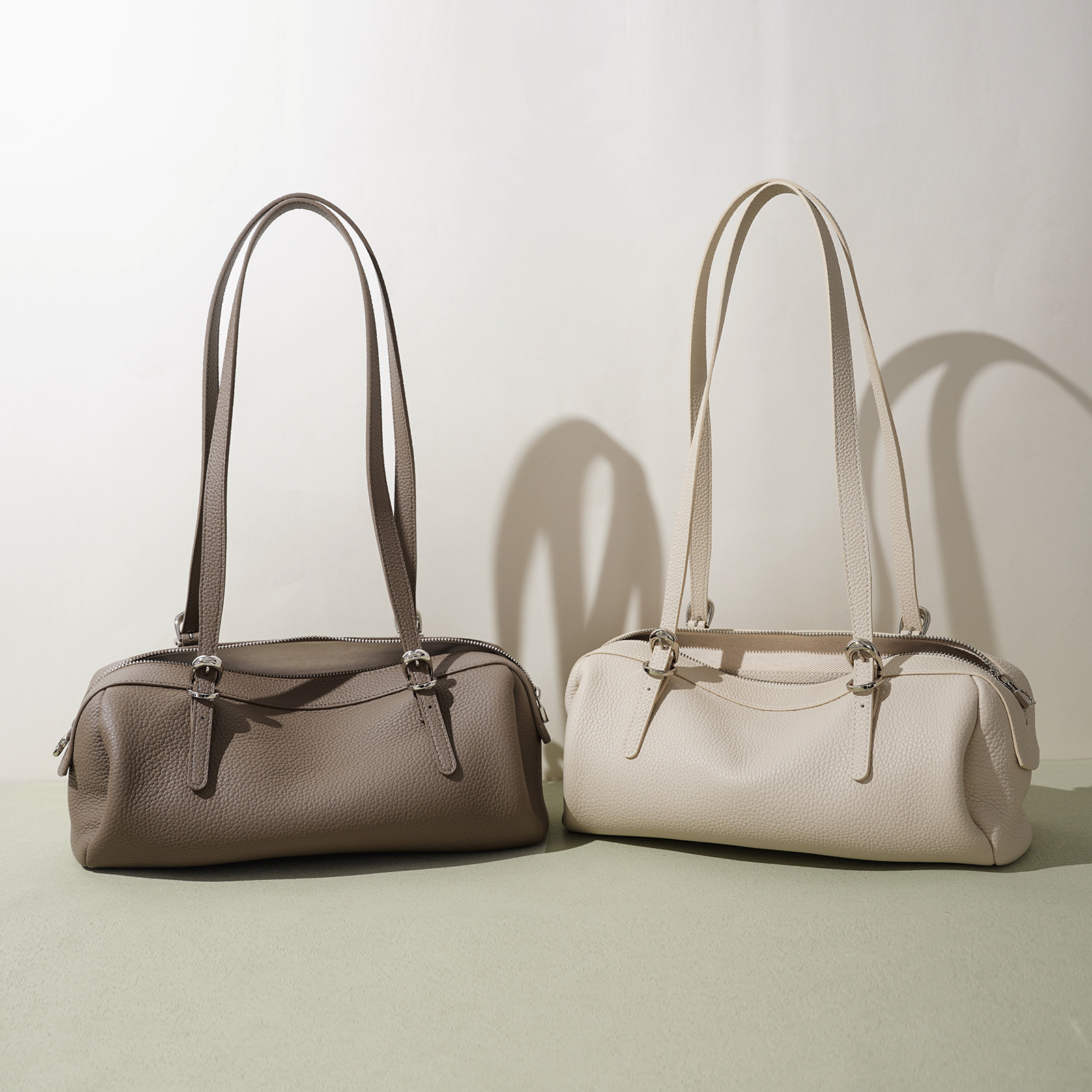 DEEPKEE 本革ボストンバッグ 復古高級通勤百搭款 FD3130B