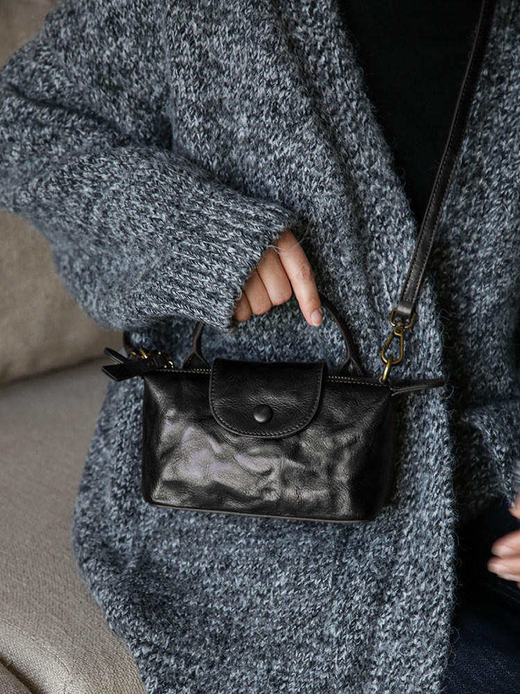 DEEPKEE 復古手提お單肩斜挎迷你餃子包 3006 號