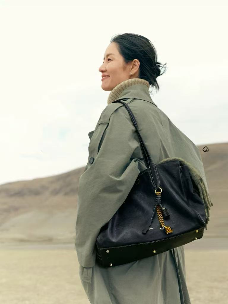 DEEPKEE 植鞣牛皮の旅行包托特包 98658 號