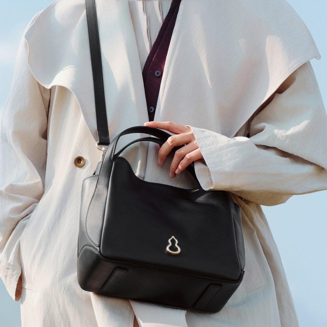 DEEPKEE 圓滿包頭層牛皮收納菜籃子新款手提斜挎包 4773 號