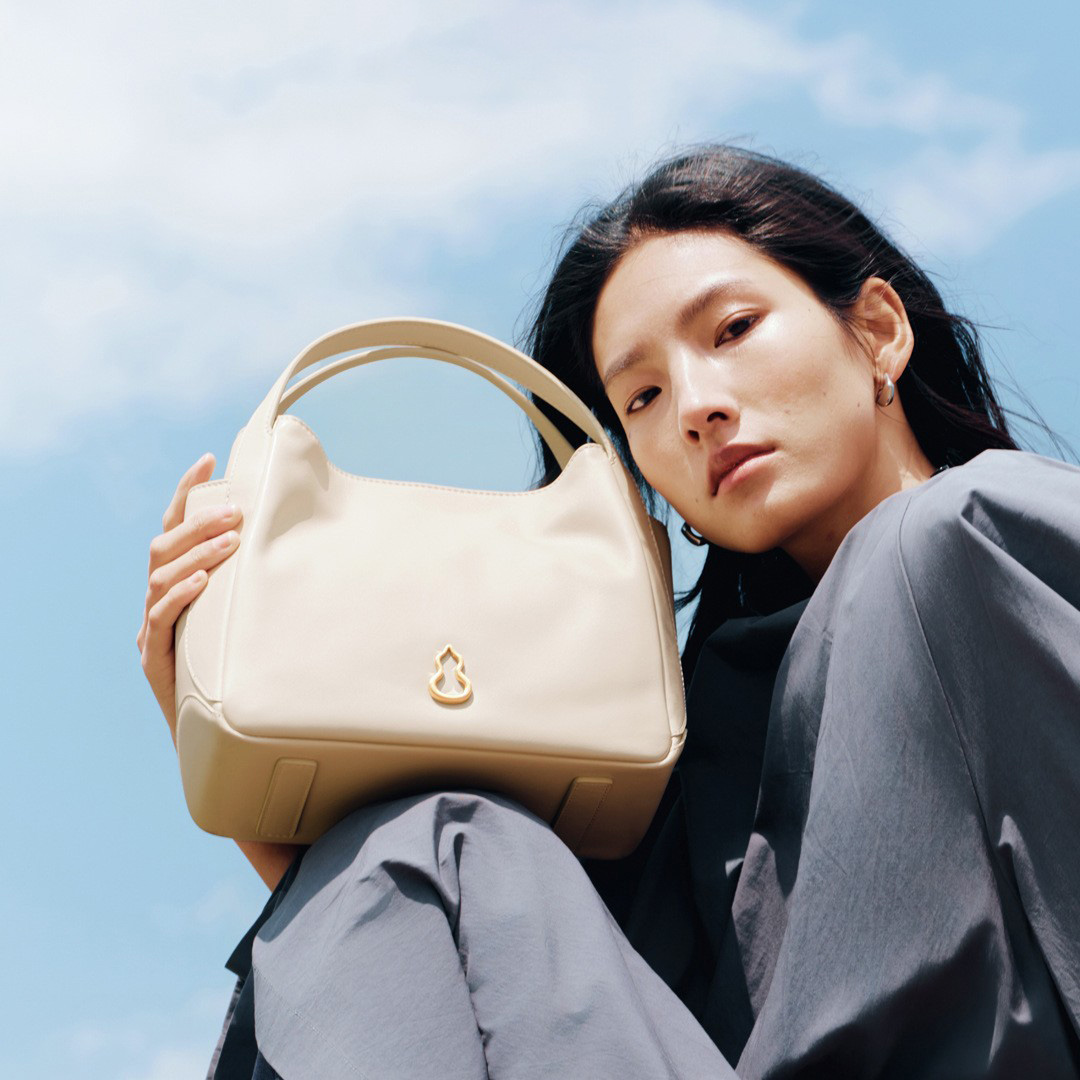 DEEPKEE 圓滿包頭層牛皮收納菜籃子新款手提斜挎包 4773 號