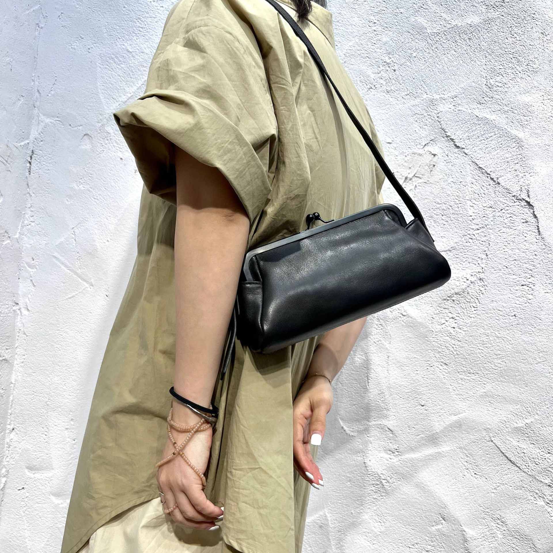 DEEPKEE 頭層牛皮手工金口包1380號