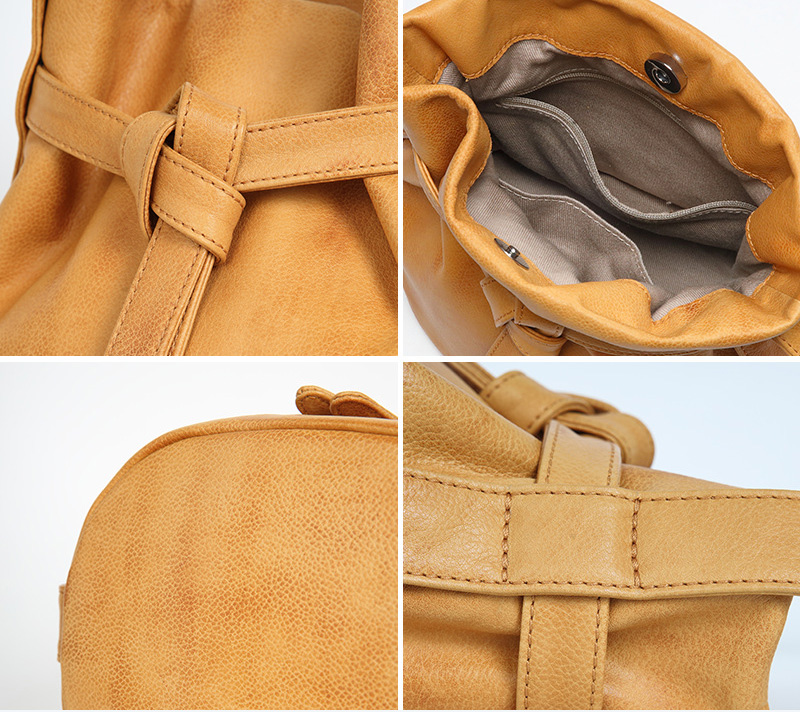 DEEPKEE 手工真皮バッグ水桶包 18694C1 號