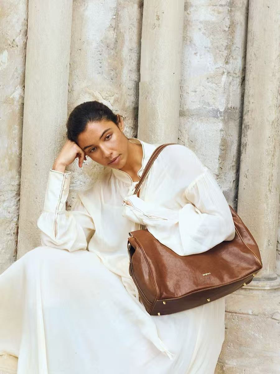 DEEPKEE 植鞣牛皮の旅行包托特包 98658 號