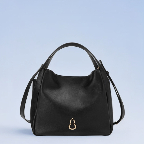 DEEPKEE 圓滿包頭層牛皮收納菜籃子新款手提斜挎包 4773 號