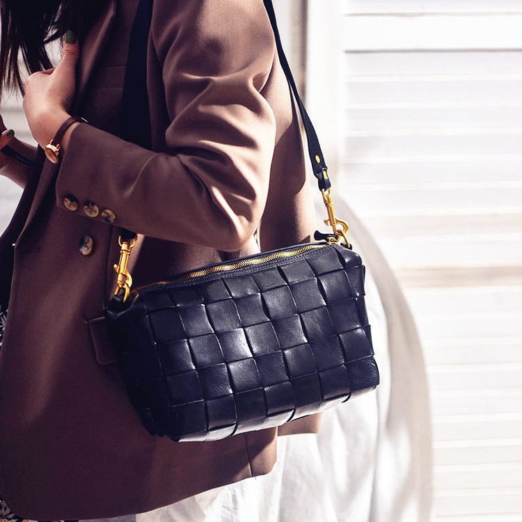 DEEPKEE 復古手作り編み込み單肩包 859 號