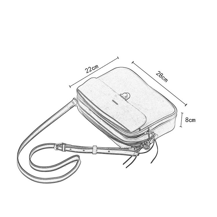 DEEPKEE 美式復古手作り牛皮斜挎包 7738-1 號