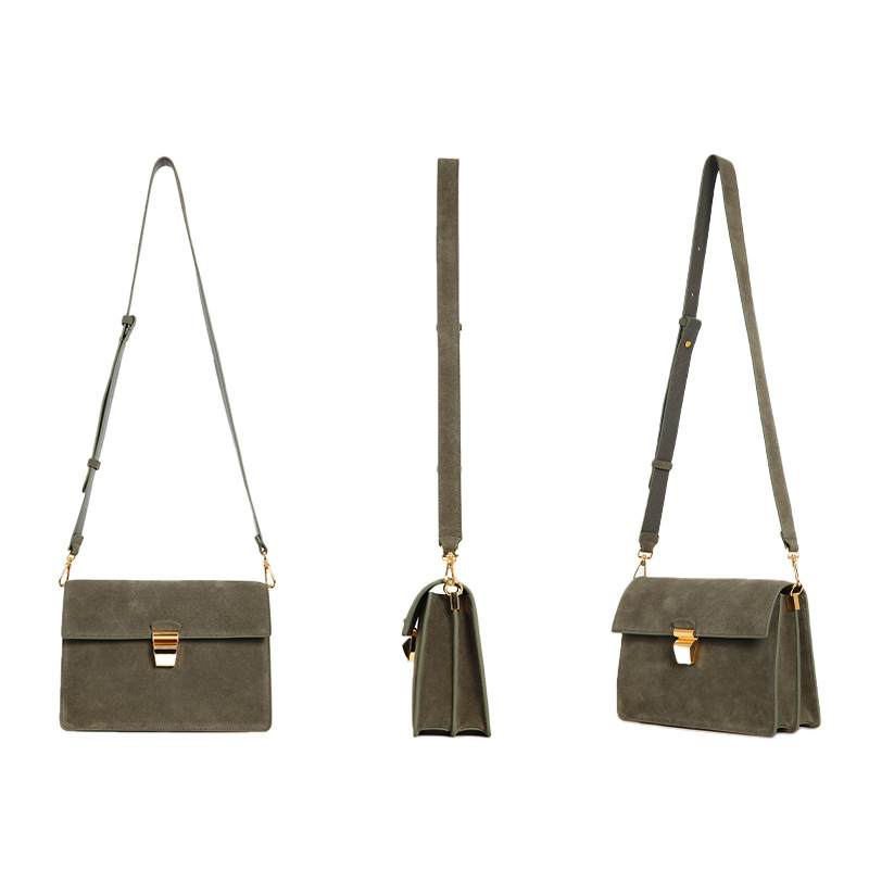 DEEPKEE復古磨砂麂皮小方包19612A-W1號