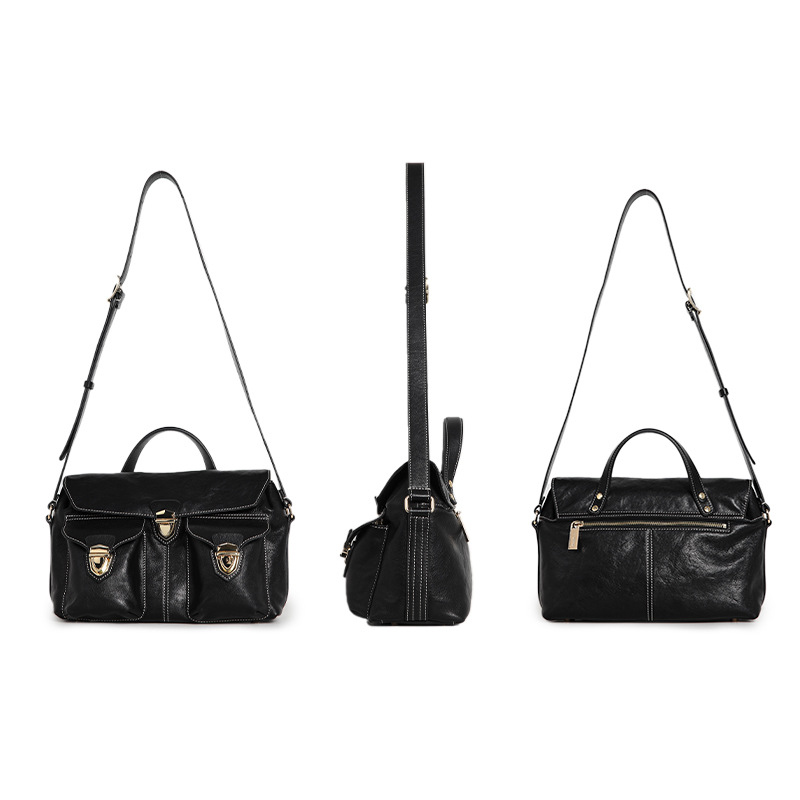 DEEPKEE復古工裝風郵差包19841A號